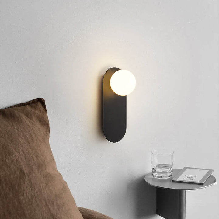 Nordischer minimalistischer Glasring Sockel 1-Licht Wandleuchte 