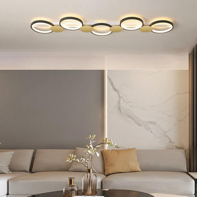 Modern Circle LED 3/4/5 Light LED Flush Mount Track Light