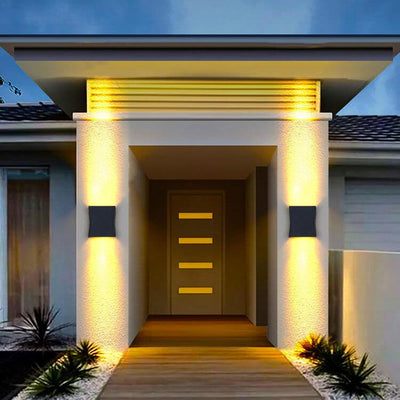 Modern Square Aluminum LED Outdoor Waterproof Wall Light