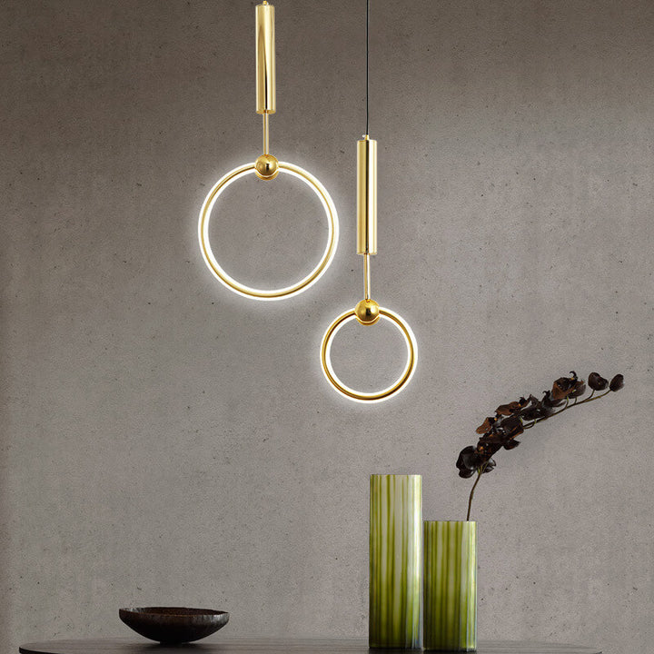Cercle créatif post-moderne Anneau Suspension LED à 1 lumière 