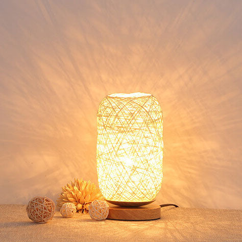 Creative Twine Rattan Ball LED Dimmable Decorative Night Light Table Lamp