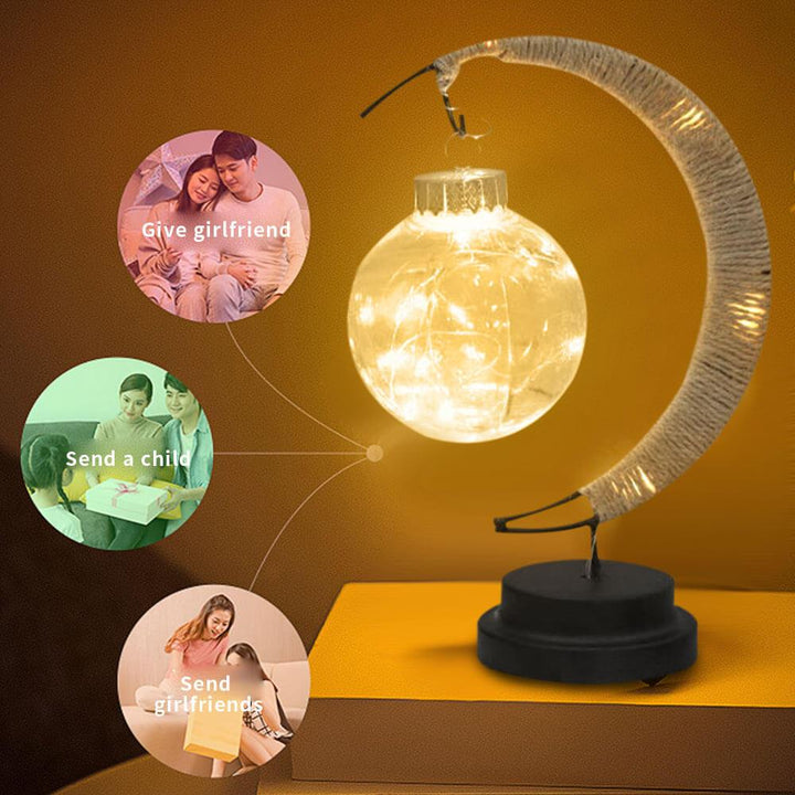 Wunschball Mond LED Nachtlicht Dekoration Tischlampe 
