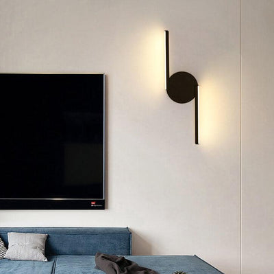 Moderne minimalistische Kurvenlinie Aluminium 1-Licht LED Wandleuchte 