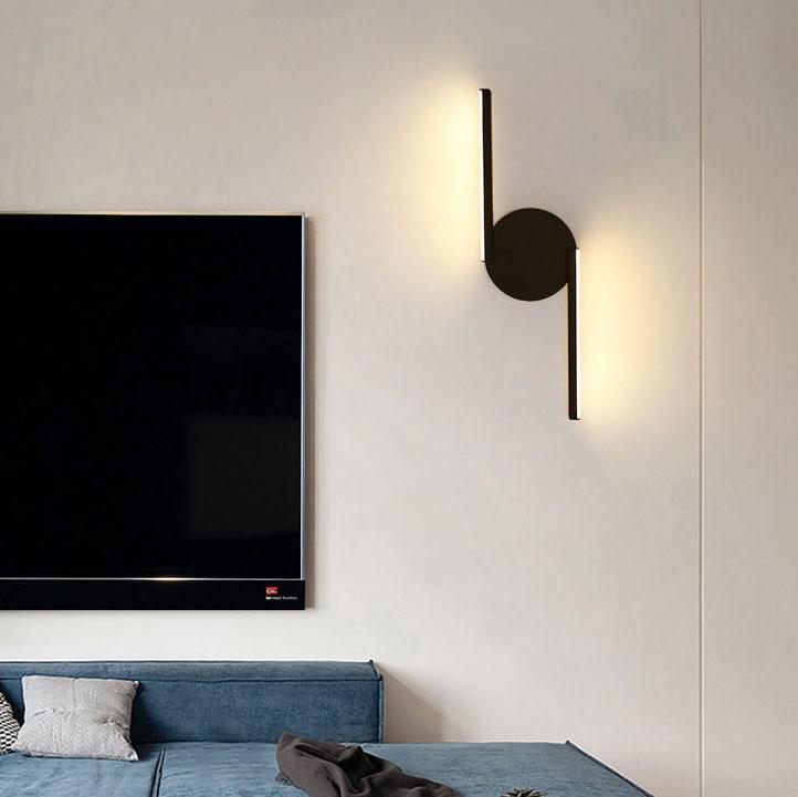 Moderne minimalistische Kurvenlinie Aluminium 1-Licht LED Wandleuchte 