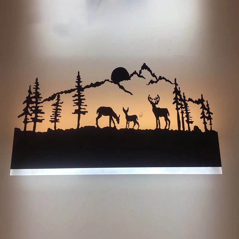 Creative Acrylic Iron Pattern 1-Light LED Wall Sconce Lamp