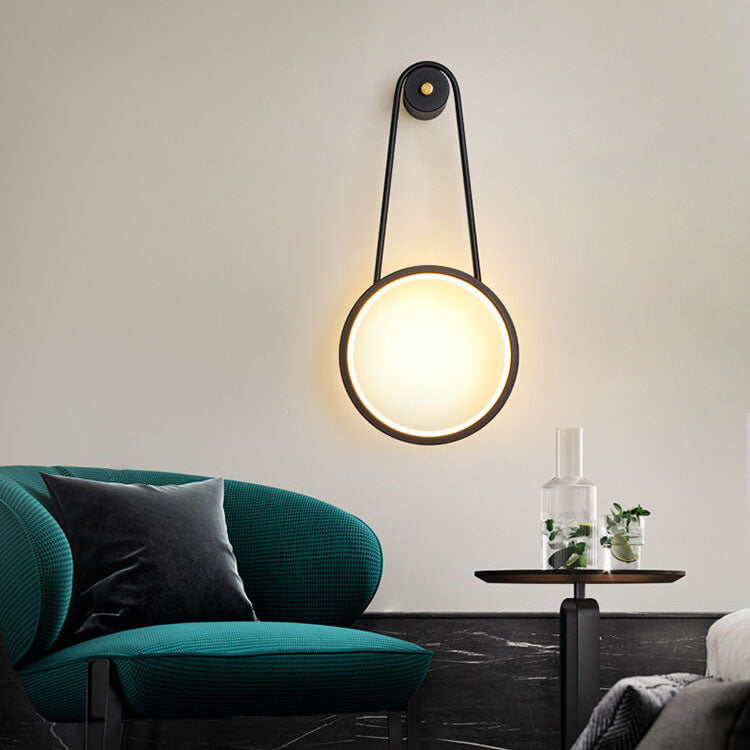 Modern Minimalist Hanging Round LED Wall Sconce Lamp