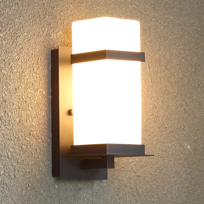 Moderne chinesische quadratische wasserdichte 1-Licht-Wandleuchte für den Außenbereich 