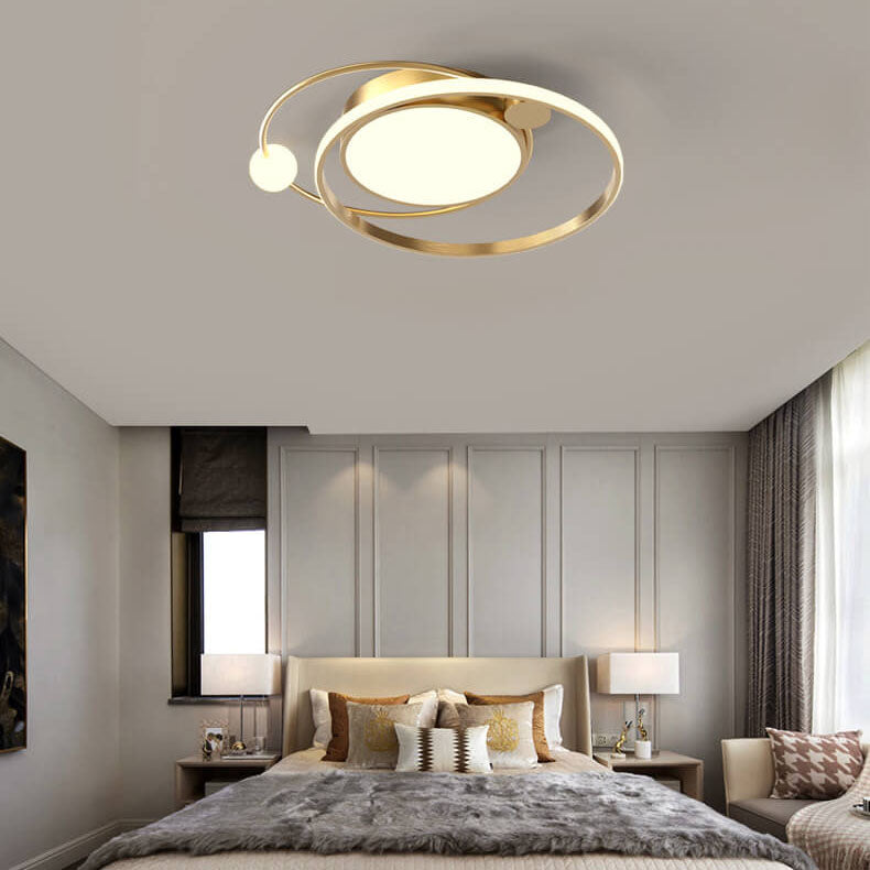 Plafonnier LED rond nordique à montage encastré 