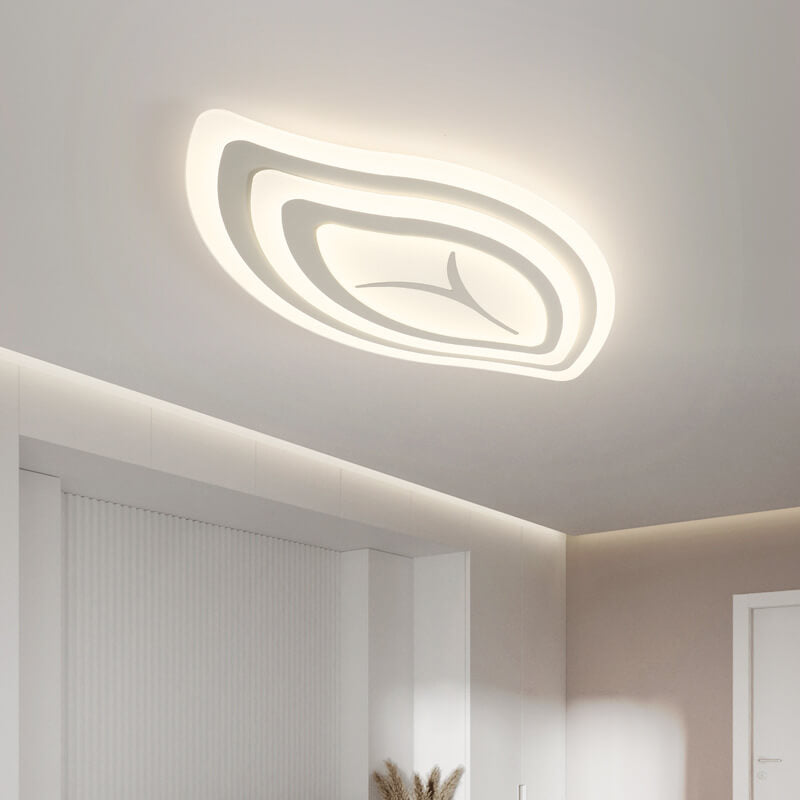 Plafonnier à LED en acrylique en forme de feuille créative 