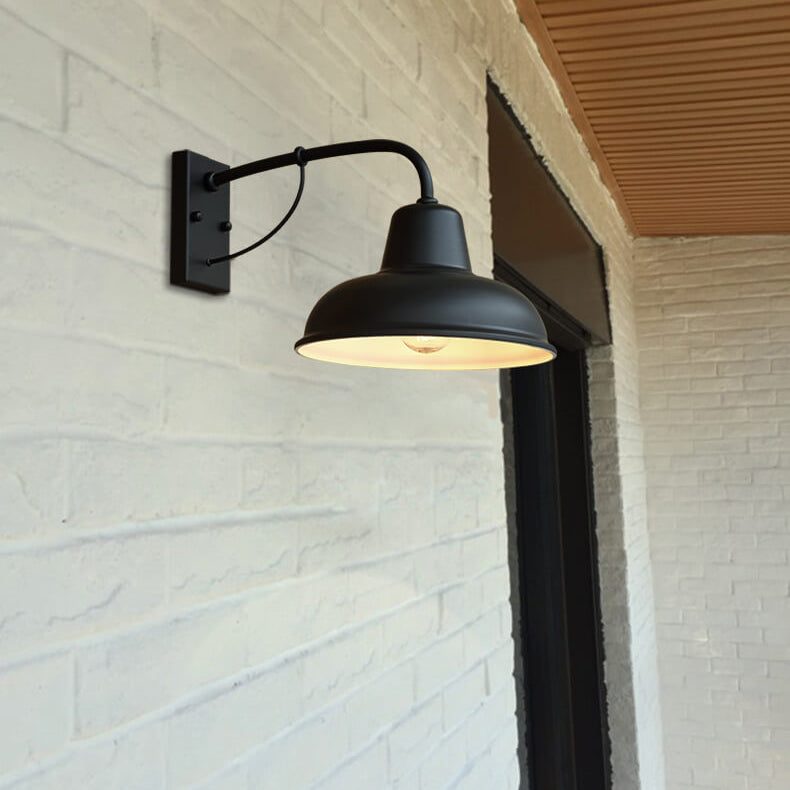 Vintage Iron Barn Waterproof Outdoor 1-Light Wall Sconce Lamp