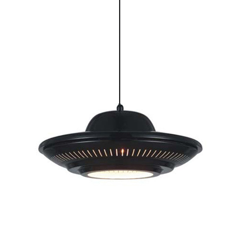 Industrial Vintage Iron Flying Saucer 1-Light Pendant Light