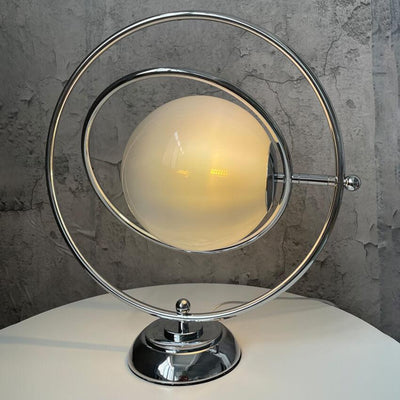 Vintage Glass Rotating Moon 1-Light LED Table Lamp