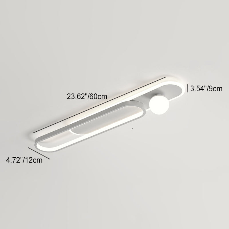Moderne minimalistische geometrische ovale Ring-Sphäroid-Kombination LED-Deckenleuchte für das Wohnzimmer 