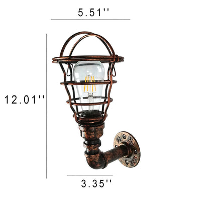 Industrial Iron European Retro Water Pipe 1-Light Wall Sconce Lamp