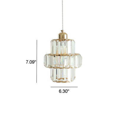 Moderne Nordic Creative Crystal Tower LED Pendelleuchte 