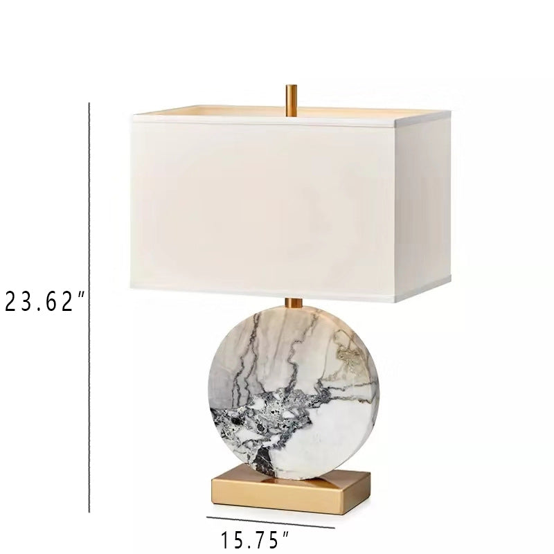 Lampe de table 1 lumière en texture de marbre simple chinois 