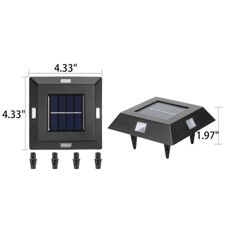 Moderne quadratische Solar-Rasen-LED-Gartenboden-Landschaftslicht-Wandleuchte im Freien 