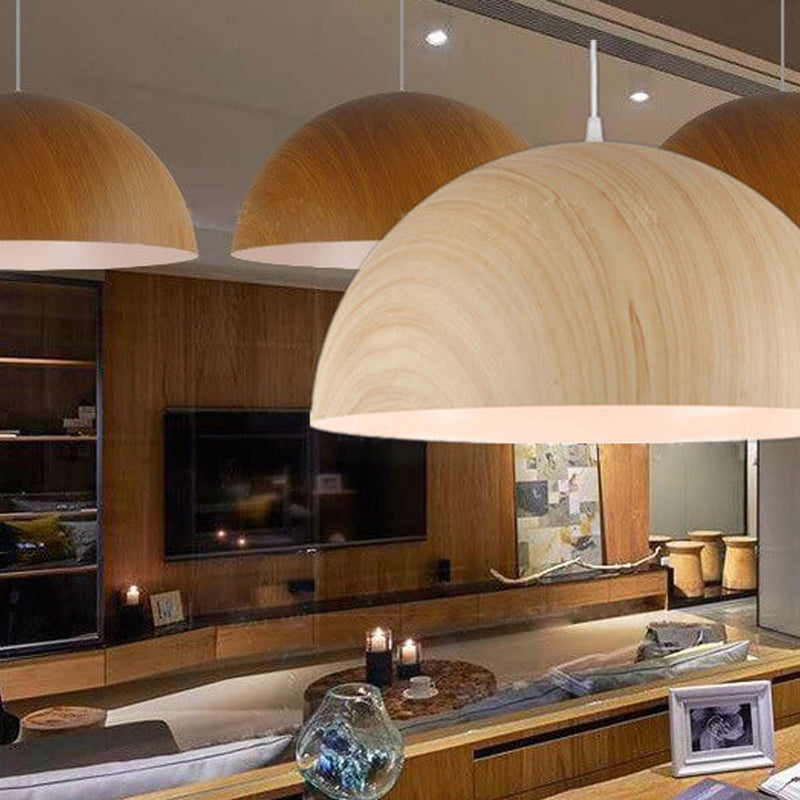 Nordic Minimalist Marbled Semicircle 1-Light Pendant Light