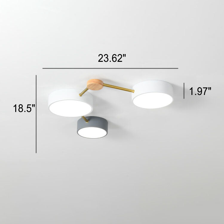 Skandinavische minimalistische Massivholz-Eisen-LED-Unterputzbeleuchtung