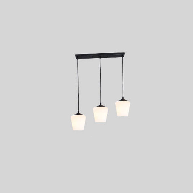 Nordic Simple Cone Shade Island Light 3-Light Chandelier