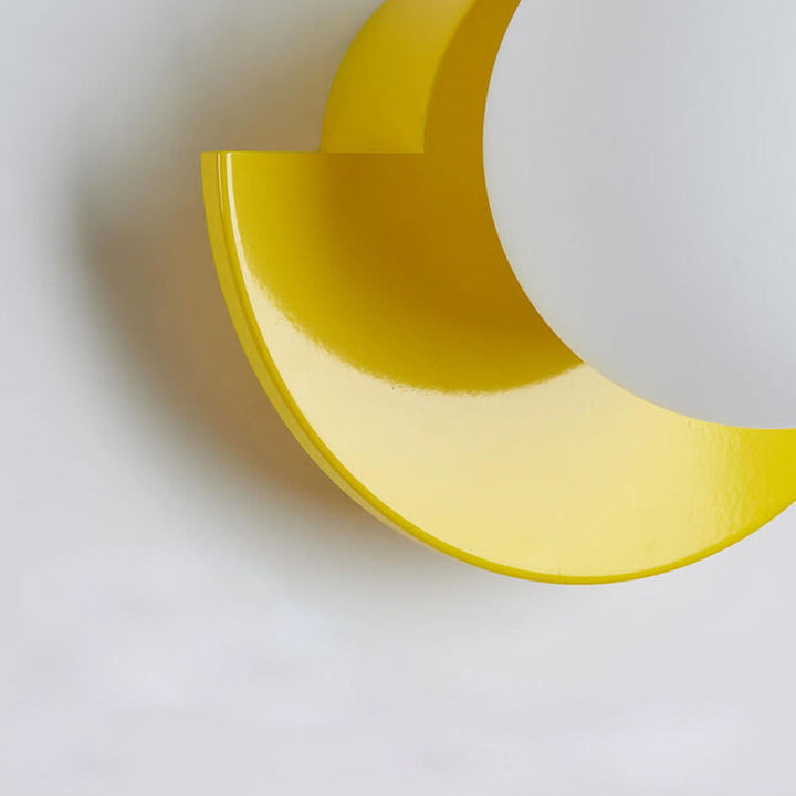 Moderne minimalistische Glas-Kugelförmige bunte Halbkreis-Design 1-Licht Wandleuchte 