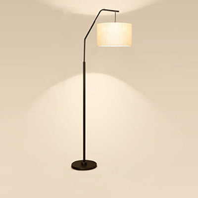 Modern Simplicity Fabric Fishing Rod Shape 1-Light Standing Floor Lamp