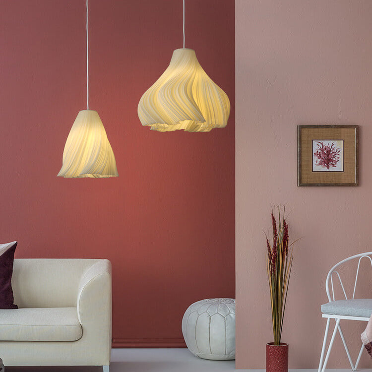 Pantalla impresa en 3D de geometría nórdica, luz colgante de 1 luz 