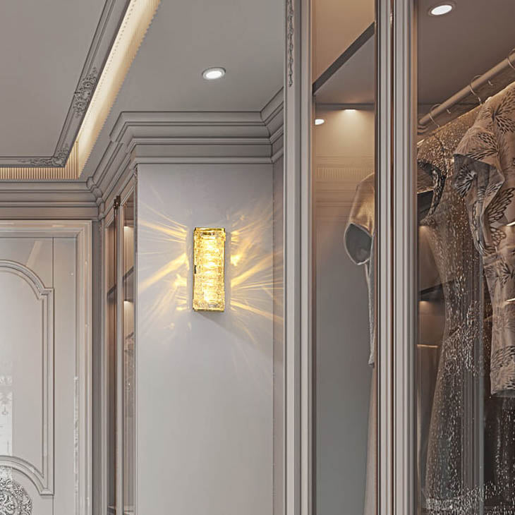Moderne Luxus Kristallsäulen LED Wandleuchte 