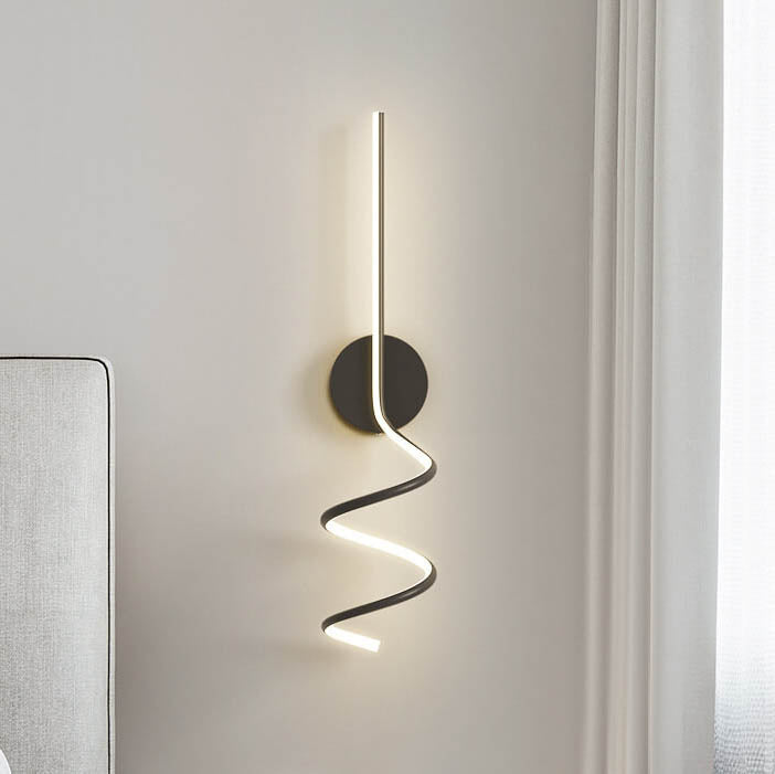 مصباح حائط LED بخطوط وأقواس إبداعية بسيطة بلمبة واحدة 