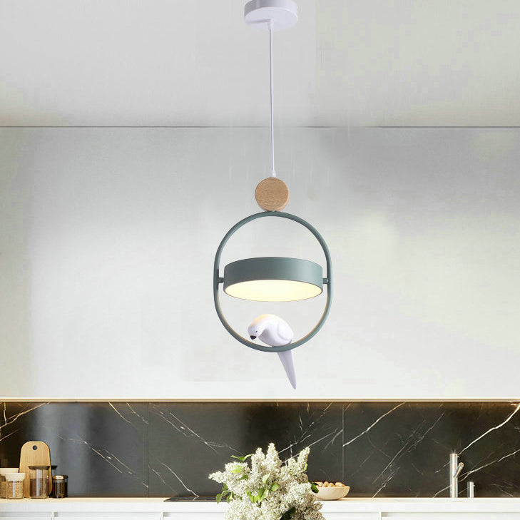 Nordic Creative Bird Ring 1-Licht LED Pendelleuchte 