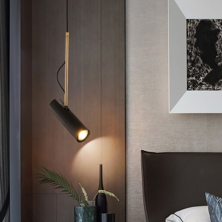 Moderne minimalistische goldene 1-flammige LED-Spot-Pendelleuchte 