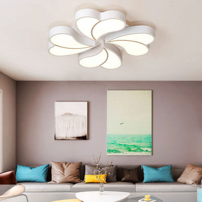 Modern Creative Clover Acrylic LED Flush Mount Ceiling Light