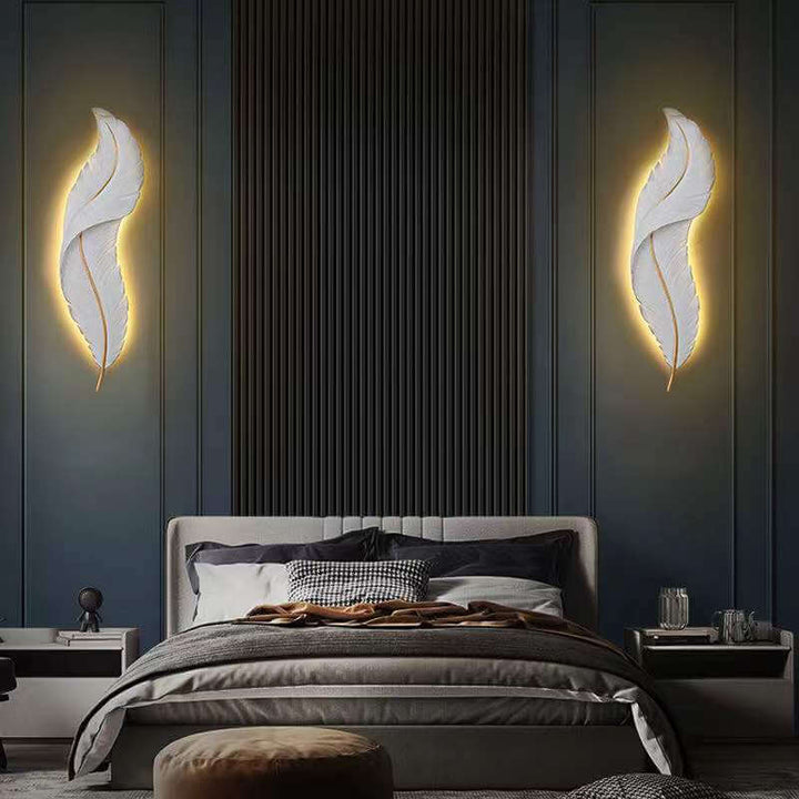 Modern Creative Feather LED Wall Sconce Lamp