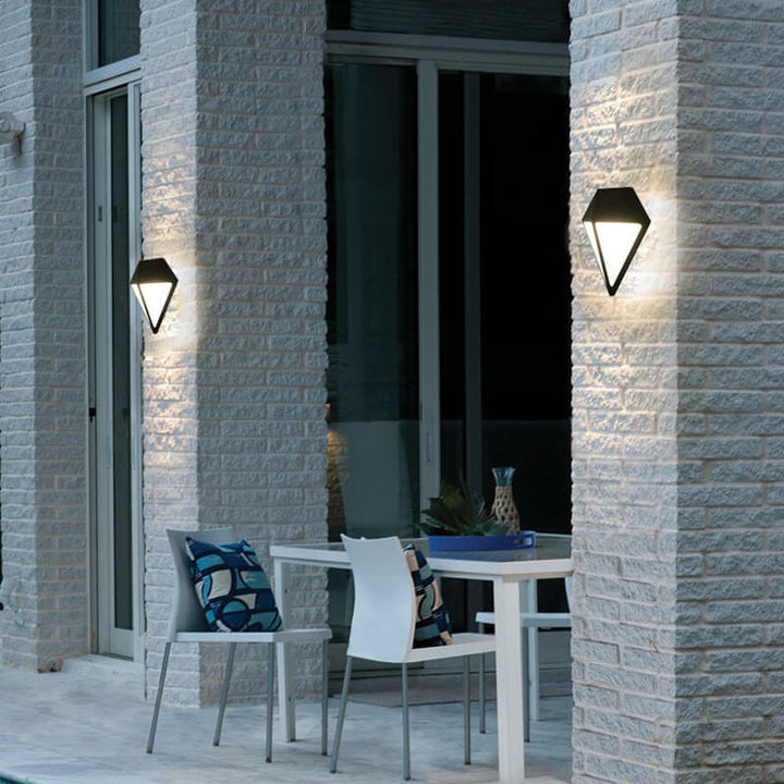 Lámpara de Aplique de Pared LED Impermeable para Exteriores con Forma de Diamante Industrial 