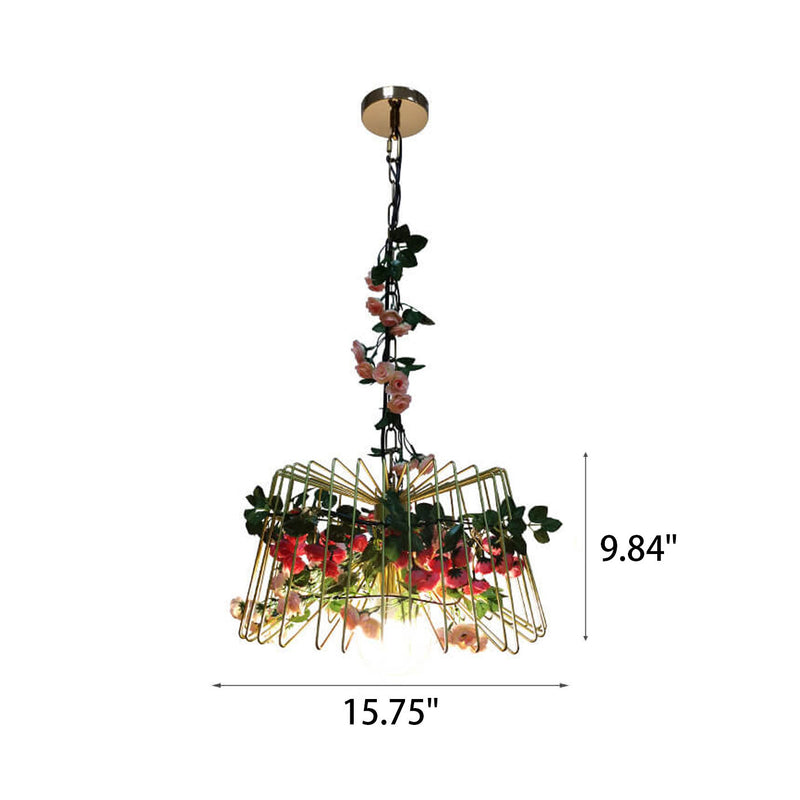 Industrial Creative Greenery Iron 1-Light Pendant Light