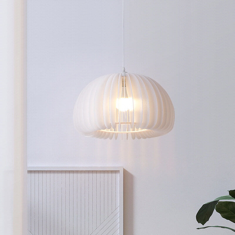 Nordic White Pumpkin Acrylic 1-Light Pendant Light