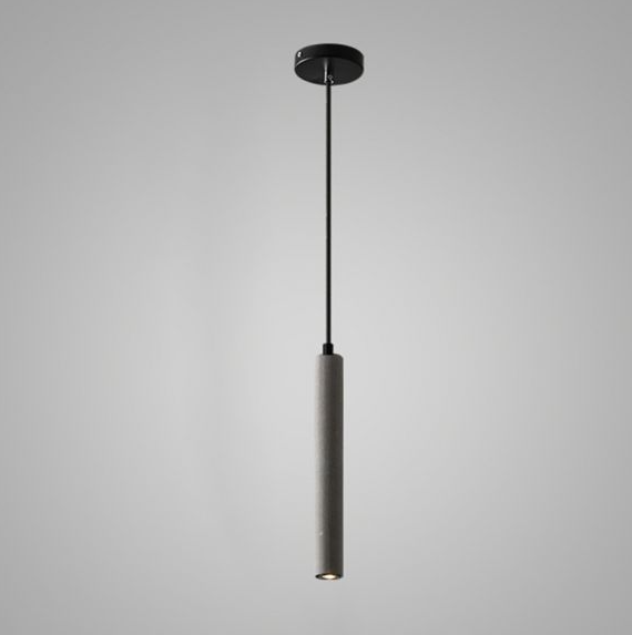Lámpara colgante LED de tira larga de cemento multicolor retro 