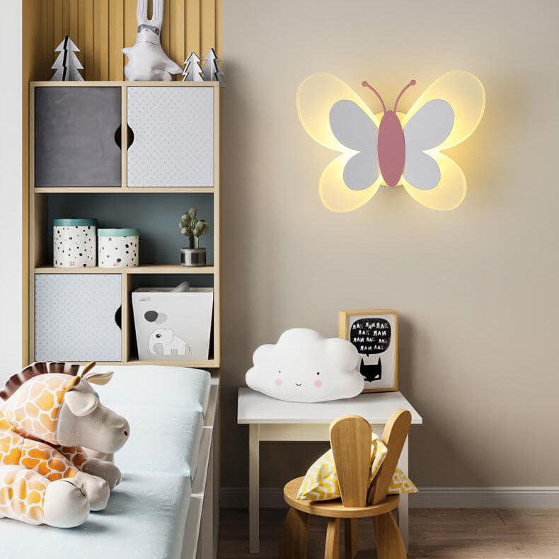 Creative Butterfly Acrylic 1-Light LED Wall Sconce Lamp