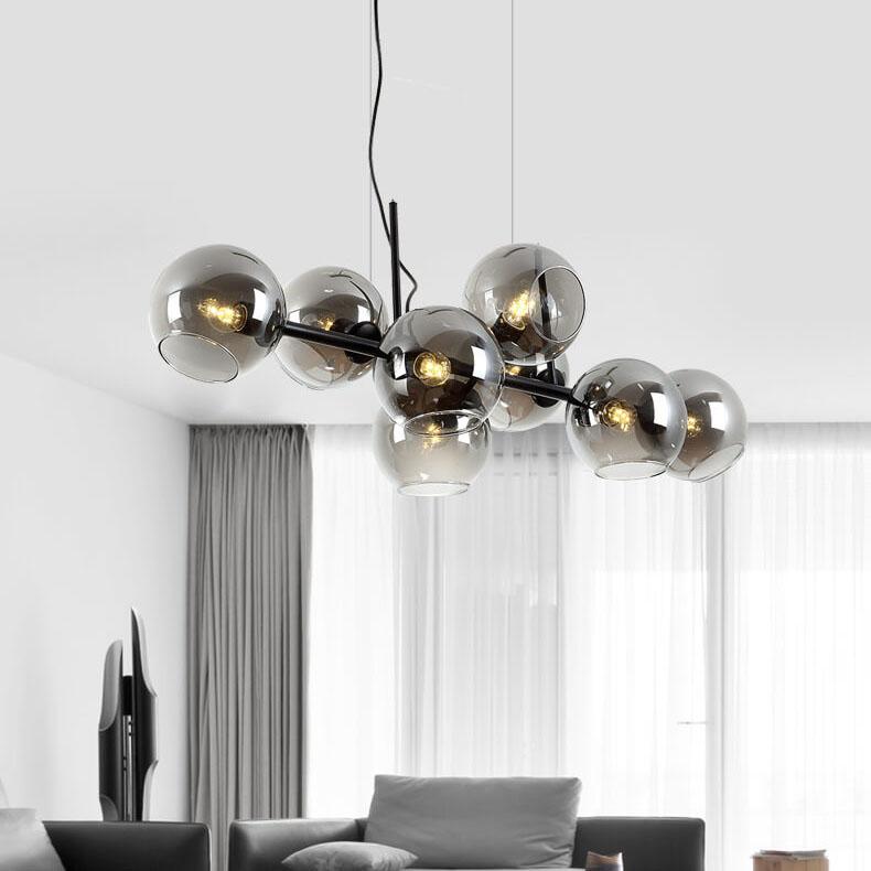 Modern Glass Magic Bean 8-Light LED Chandelier