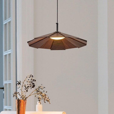 Nordic Wooden Splicing Flying Saucer 1-Light Pendant Light