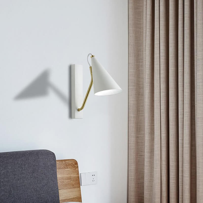 Simple Creative Iron Cone Shade Wall Sconce Lamp