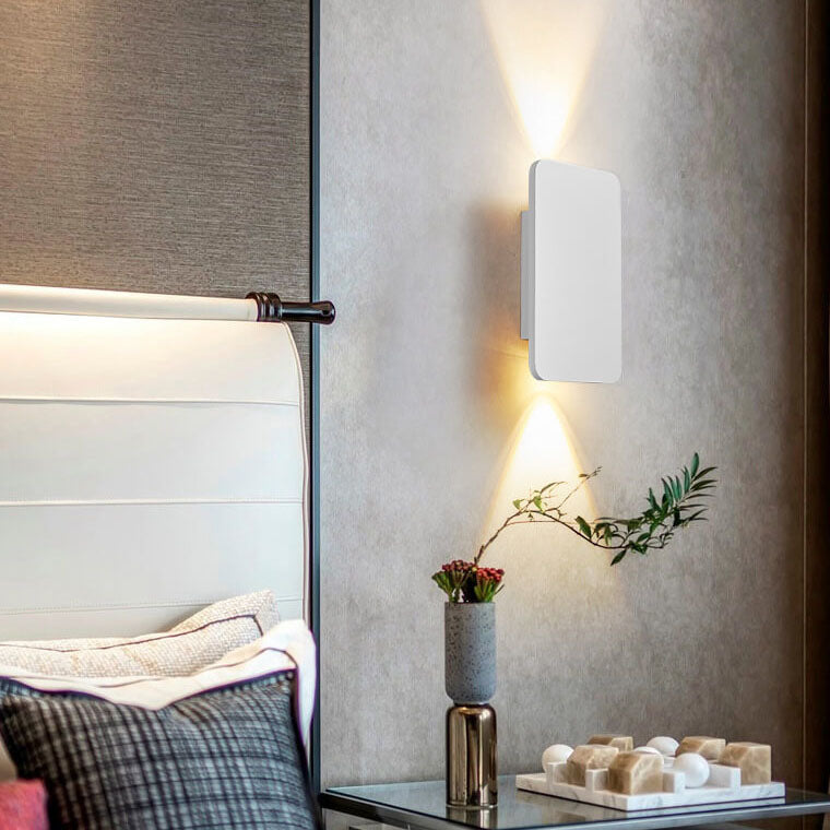Nordic Minimalistischer Aluminium Rechteckiger Flachbildschirm 2-Licht LED Wandleuchte 
