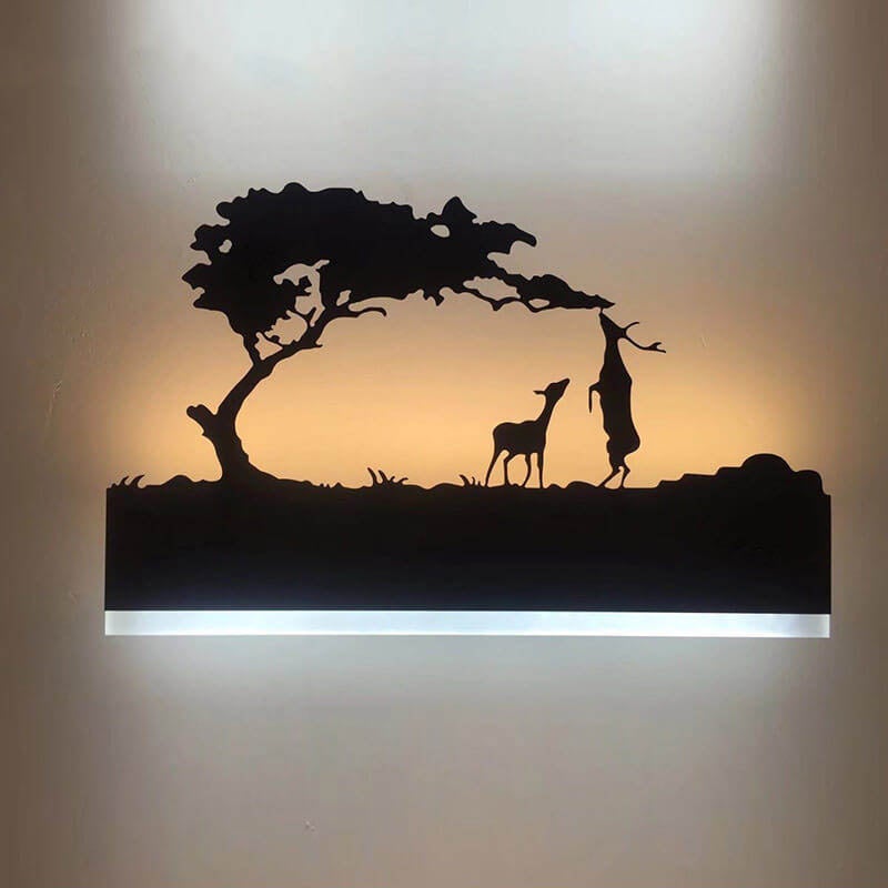 Creative Acrylic Iron Pattern 1-Light LED Wall Sconce Lamp
