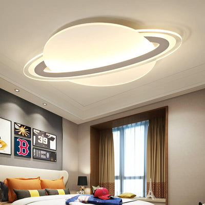 Creative Acrylic Globe Planet LED Flush Semi-Flush Mount Ceiling Light