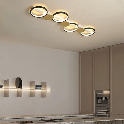 Modern Circle LED 3/4/5 Light LED Flush Mount Track Light