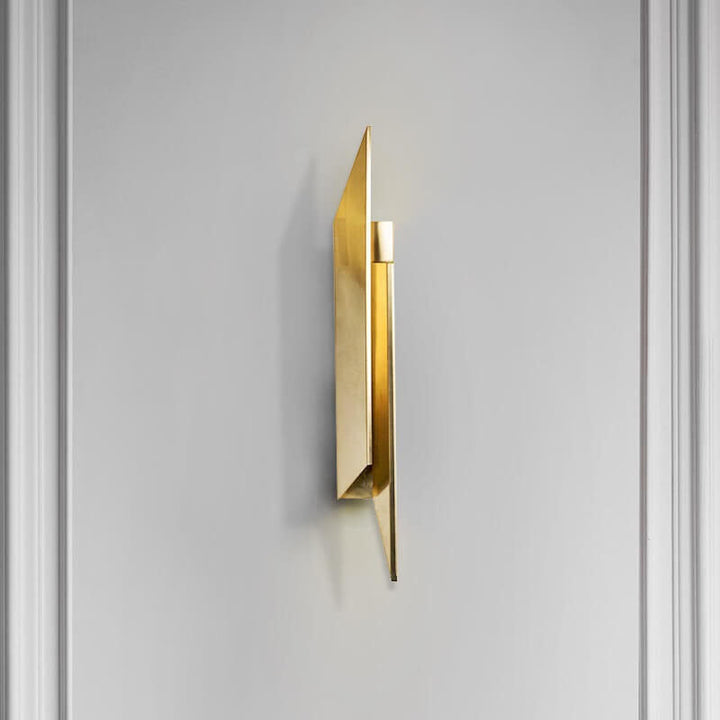 Modern Minimalist Golden Geometric 1-Light Wall Sconce Lamp