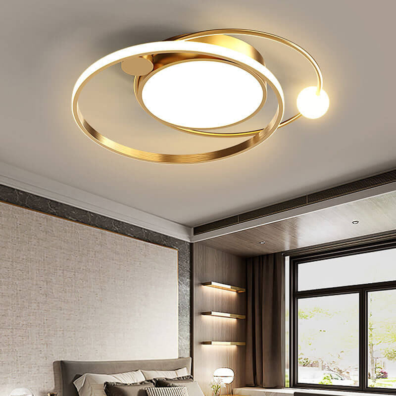Plafonnier LED rond nordique à montage encastré 