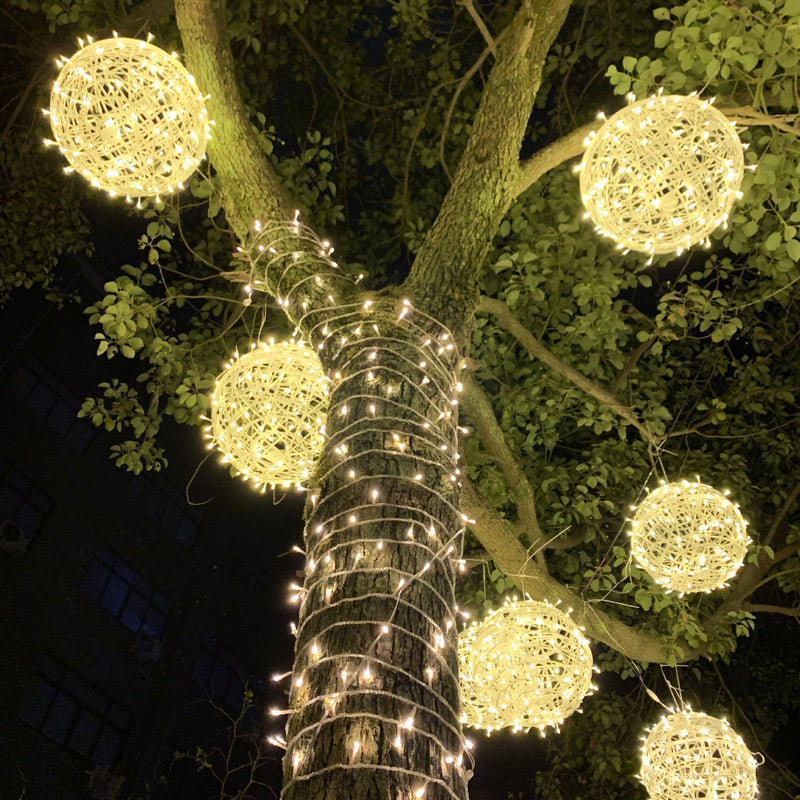 Boule enchevêtrée LED extérieure étanche décorative pour jardin 