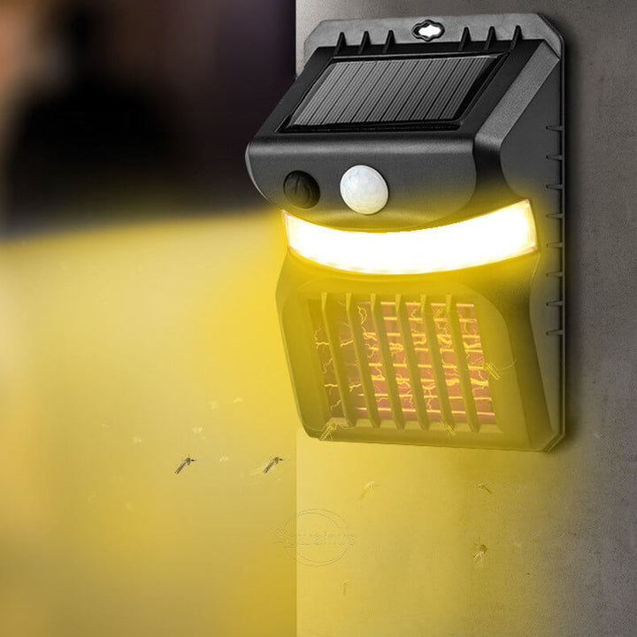 Fonction Répulsif Moustique Solaire Capteur Intelligent Humain Applique Murale de Jardin Extérieur 