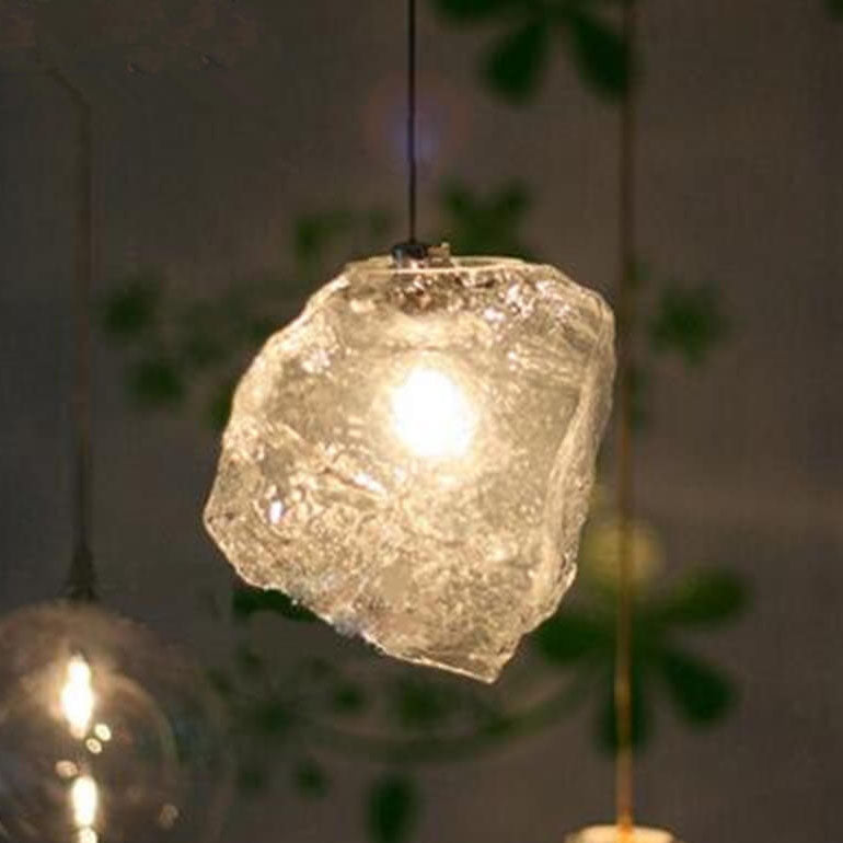 Nordic Creative Ice Cube Glas 1-Licht LED-Pendelleuchte 